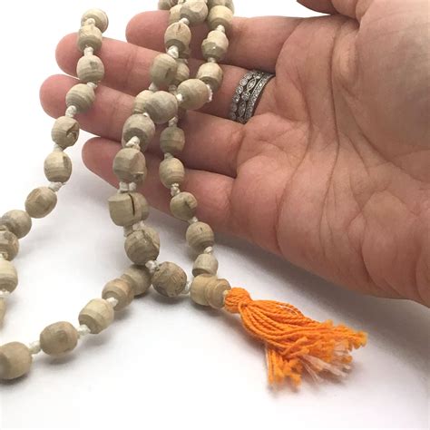 Handcrafted Japa Mala Beads Holy Tulsi Tulasi 108 Prayer Beads