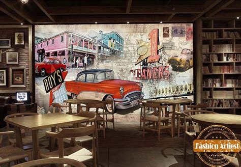 Vintage Car Murals Mural Wall