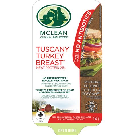 Sliced Tuscany Turkey Breast Mclean Meats Clean Deli Meat Healthy