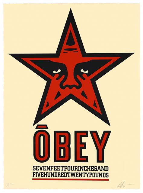Obey Star Large Format Serigraph Obey Giant