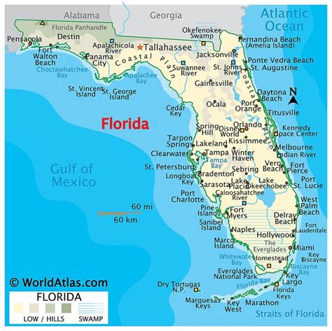 Florida Maps And Facts Map Of Florida Florida Map Of Florida Beaches