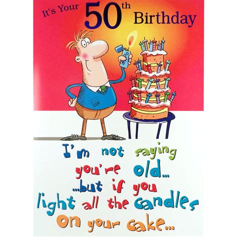 Funny 50th Birthday Images For Him The Cake Boutique