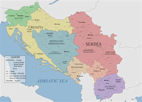 Map Of The Former Yugoslavian Area Maps On The Web