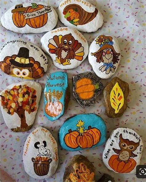 Painted Wood Signs Hand Painted Rocks Holidays Thanksgiving