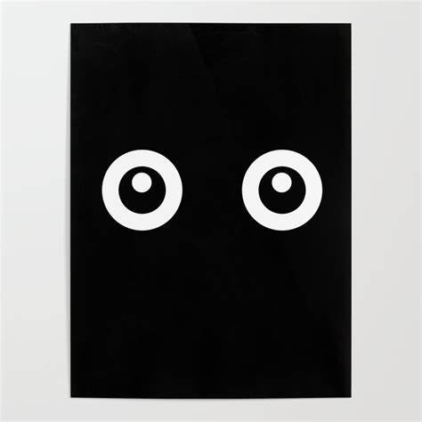 Scared Cartoon Eyes In The Dark Poster By Xooxoo Society6