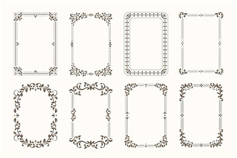 Free Vector Calligraphic Ornamental Frame Collection