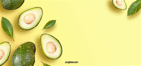 Yellow Creative Avocado Background Simple Stereoscopic Perception