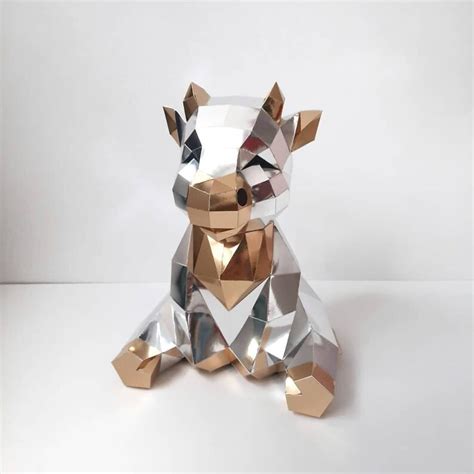 Papercraft Cow Bull 3d Paper Low Poly Sculpture Etsy