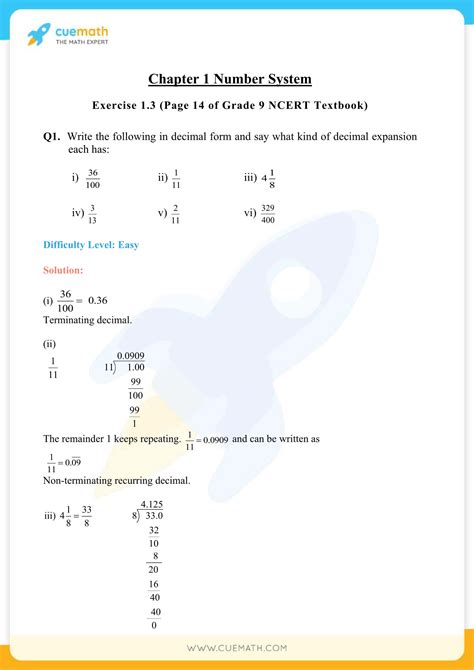 Ncert Solutions Class Maths Chapter Exercise Number Systems