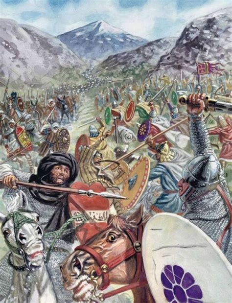 Battle Of Andrassos In Autumn 960 Ad In An Unidentified Mountain Pass