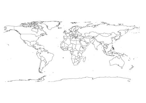 Printable Blank World Map Outline Transparent Png Map