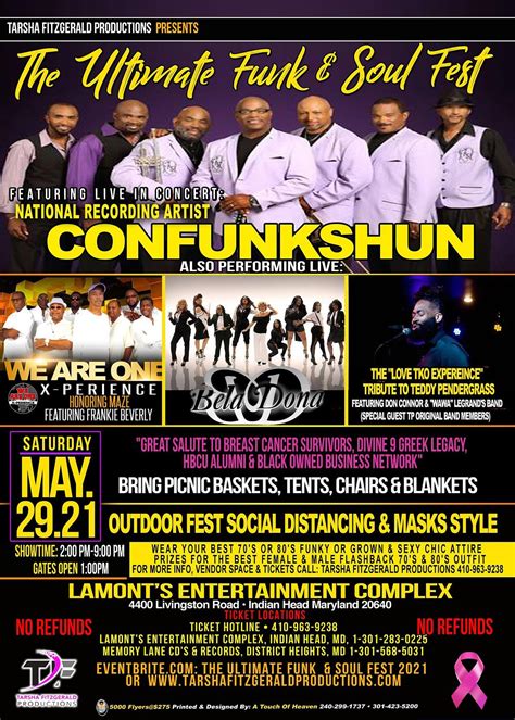 The Ultimate Funk And Soul Fest Lamonts Entertainment Complex Indian Head 29 May 2021