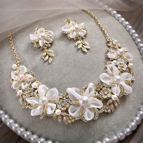 Buy Wholesale Elegant Wedding Jewellery Tulle Flower Crystal Rhinestone