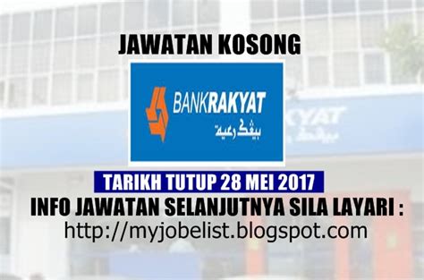 Permohonan biasiswa yayasan bank rakyat terkini. Jawatan Kosong Terkini di Bank Rakyat - 28 Mei 2017