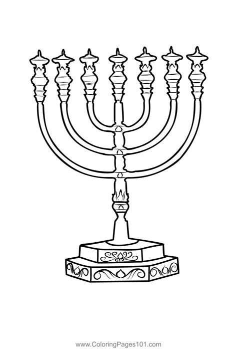 Menorah Coloring Page For Kids Free Judaism Printable Coloring Pages