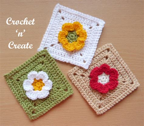 Flower Granny Square Free Crochet Pattern Crochet N Create