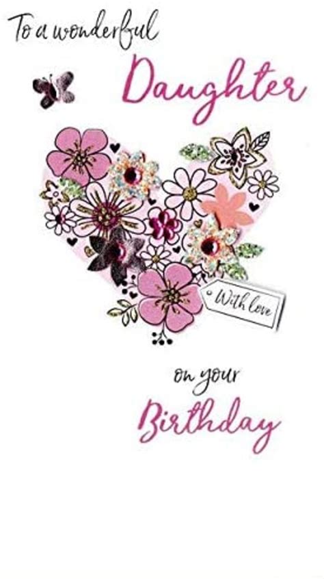 Wonderful Daughter Birthday Greeting Card Hand Finished Cards