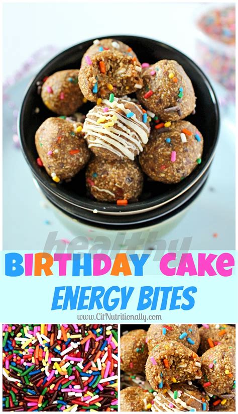 Newgent also encourages parents to think outside the box if they don't have time to make something from scratch. Healthy Birthday Cake Energy Bites | Recipe | Healthy ...