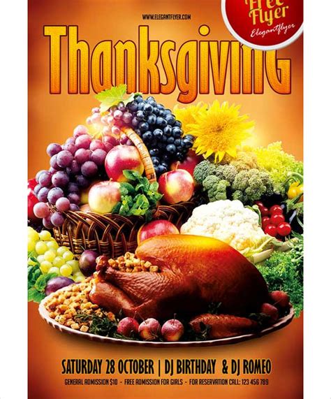 Free Thanksgiving Templates For Flyers Printable Templates