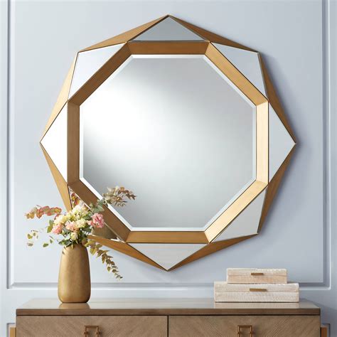 Diana Gold Geometric 41 Wide Modern Wall Mirror Ebay