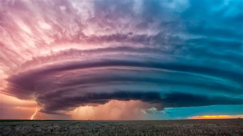 Kansas City Storm Clouds Landscape Photography Colorful Lightning