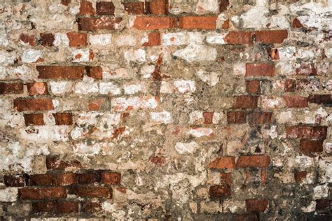 Texture Of Old Brick Wall Destroyed Antique Brickwork Architecture