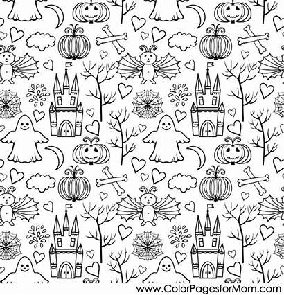 Halloween Coloring Collage Pages Adult Sheets Advanced