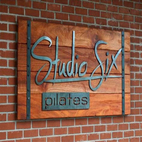 Wood And Metal Signs Wooden Signboard Any Size Stud Mounted Etsy