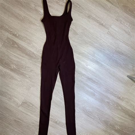 Naked Wardrobe Pants Jumpsuits Naked Wardrobe The All Snatched Jumpsuit In Brown Sz Small