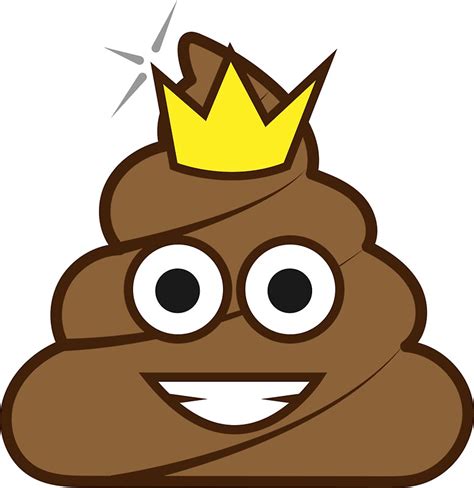 Poop Emoji Crown Stickers By Jvshop Redbubble