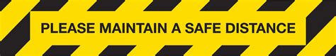 Please Keep A Safe Distance Floor Tape Stocksigns