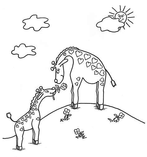 Animals Coloring Pages Happy Mothers Day