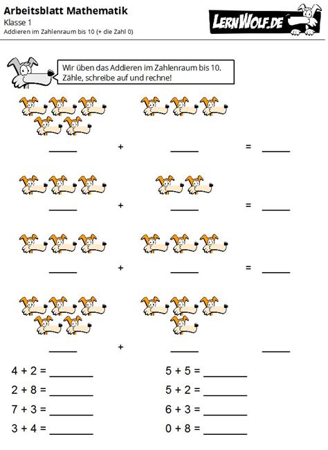 Dieses einfache rätsel für kinder an der 1. Übungen Mathe Klasse 1 kostenlos zum Download - lernwolf.de