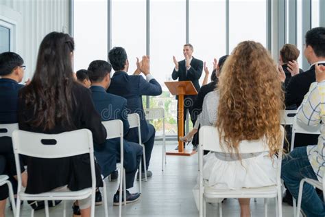Business Background Of Business People Having Business Seminar With