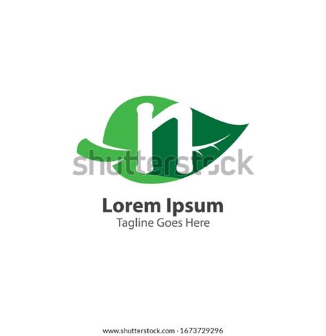 Letter N Leaf Logo Concept Template Stock Vector Royalty Free