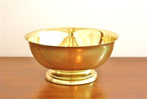 Vintage Brass Baldwin Footed Paul Revere Bowl By Highstreetmarket