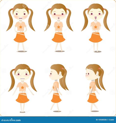 Little Girl Illustrations Stock Vector Image Of Graphics 10508506