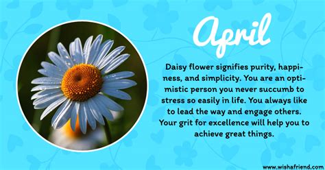 The april flower is sweet pea. Your Birth Flower is April