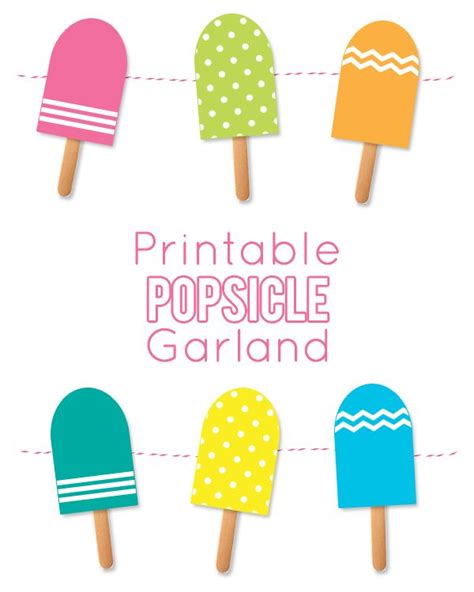 Printable Popsicle Garland Download The Free Printable And Make Your