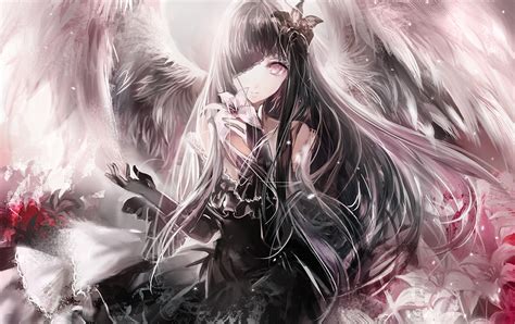 Anime Girl With White Wings