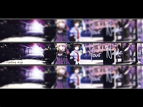 To get the best quality with picfont editor we choose the minimum dimension (2048 x 1152 px) to get a png result. FREE Anime youtube banner template#60 | Photoshop ...