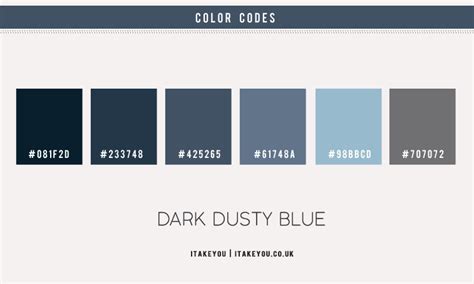 Dusty Blue Color Scheme Color Palette 34 I Take You Wedding