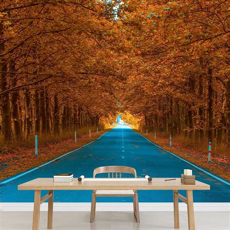 Wall26 Autumnal Alley Removable Wall Mural Self