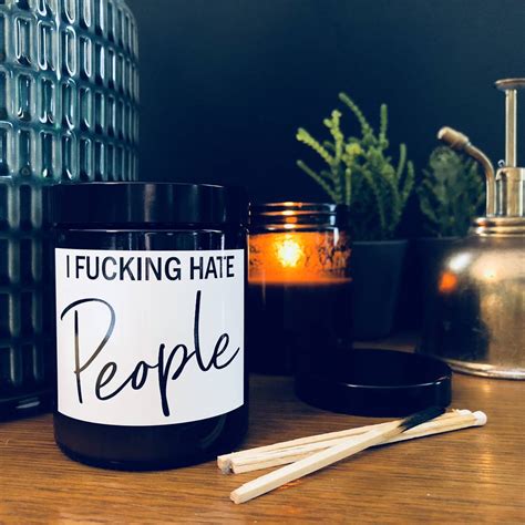 i fucking hate people scented soy candle by lollyrocket candle co
