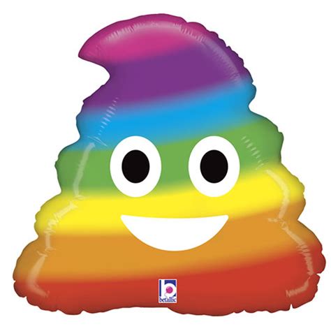 Rainbow Poop Face Emoji Sticker Die Cut Digitally Printed Pooping Vinyl