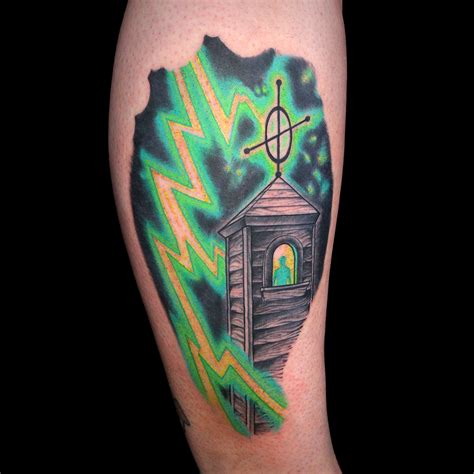 Neon Lightening Tattoo By Kelly Severtson Traditional Tattoo Hunter