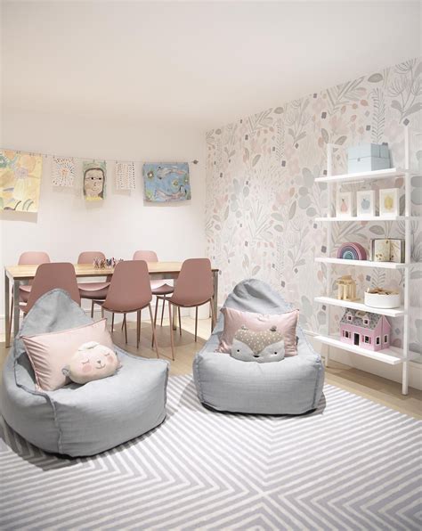 Sophie Minjis Pastel Modern Basement Playroom — Winter Daisy