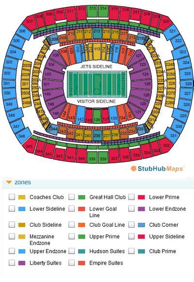 Metlife Stadium Seating Chart Pictures Directions And History New