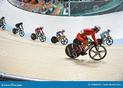 Track Cycling At The 2016 Olympics In The Park Editorial Stock Image