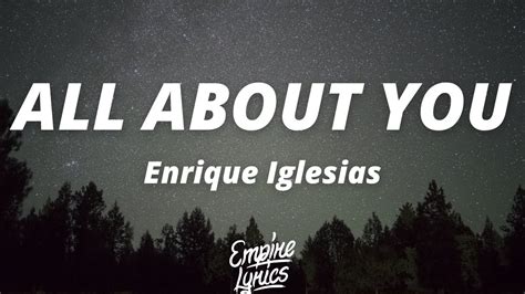 Enrique Iglesias All About You Lyricsletra Youtube